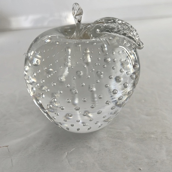 Vintage Handmade Pairpoint Control Bubble Apple Paperweight - Picture 3 of 6